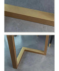 Set Of Two Heavy Duty Steel Table Legs For Kitchen Dining Tables And Craft Benches With Adjustable Leveling Feet built in brass finish.