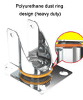 Heavy Duty Industrial Caster Wheels With Top Plate Fixed And Swivel Braking Casters Double Ball Bearing With Polyurethane Dust Ring Design