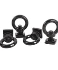 Heavy Duty Stainless Steel T Slot Tie Down Anchors For Roof Racks, 4 Pack M8 Ring Eye Bolts And T Bolts Eye Nuts For Securing Bungee Cords, Ropes, And Hooks On Any Rack, Weatherproof Black