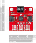 Front view of Qwiic Thermocouple Amplifier With MCP9600 For K Type Thermocouples Dual Temp Reads and Four Programmable Alerts with I2C address jumpers and screw terminal connectors.