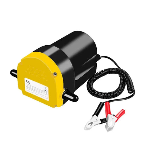 Versatile 12V 60W Fluid Extractor Pump For Cars And Boats With Matching Tubes, featuring black body and clamps.
