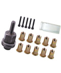 Rivet Nut Tool Handheld Kit For Metal Rivets Alloy Nut Setter With Electric Adapter And Nut Head includes nuts and pull rods.
