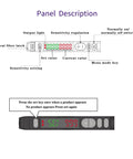 Panel description for FS N13 Fiber Optic Amplifier And Diffuse Induction Photoelectric Switch, highlighting controls and display.