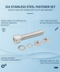 Beefy 316 Stainless Socket Head Cap Screws Nuts And Washers Kit showing fasteners and components with corrosion resistance details.