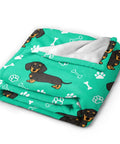 Hella Comfy Dachshund Throw Blanket For Kids Boys And Girls Ultra Soft Fuzzy Weenie Dog Breathable Couch Wrap Total Chill Gift 40 By 50 Inches All Season Rad Vibes folded fleece blanket with dachshund design