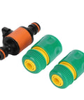 3 Pcs Heavy Duty Garden Hose Quick Connectors And Ball Valve Repair Kit With Brass Nipples For Fast Hose Fixing And Leak Proof Water Flow Control System, green and orange