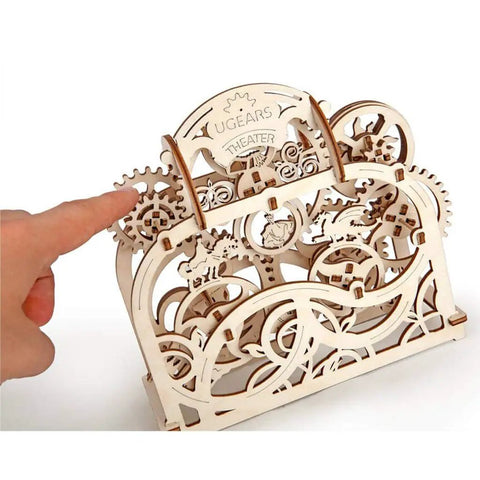 Self-Propelled 3D Theater Model Kit With Plywood Pieces Without Glue, A Hands-On Mechanical Theater Build For Adults, Great Gift Idea For Craft Lovers, Watch The Stage Come Alive As You Assemble This Moving Wooden Show, wooden theater kit