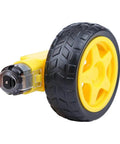 Smart Car Robot Plastic Tire Wheel Set With DC 3-6V Gear Motor, 65x27mm Wheels For DIY Robots, High Torque Mini Motor Pack