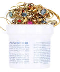 YUEHISY Brazing Powder For Jewelry Making Gold Silver Copper Welding Flux Steel Stainless Steel Repair Solder Paste in container with jewelry.