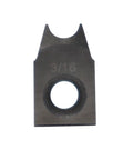 Pro Grade 3/16 Inch Negative Rake Beading Cutter For Woodturning Lathe Projects replaceable carbide cutting head close-up.