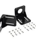 Stepper Motor Mounting Bracket 42mm Fixed Bracket With Screws And Nuts DIY Pack Of 2 Sets EK1935 Heavy Duty Steel Mount In Black with Accessories