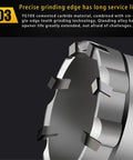 Detail view of Carbide Tip TCT Drill Bit Set 50 To 61Mm Hole Saw Cutter for stainless steel showing cutting teeth and edge