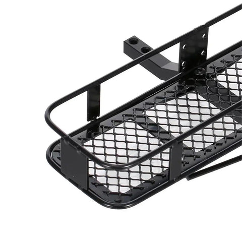 Heavy Duty Metal Rear Bumper With Integrated Tow Hitch For 1/10 RC Crawler Beefed Up Trail Defense Kit, detailed close-up view.