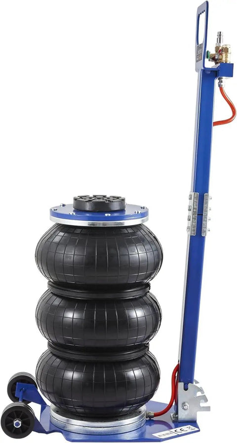 Heavy Duty Three Ton Air Jack With Triple Bag Design And Six Steel Pipes Delivers Rock Solid Stability For Lightning Fast 6600 Pound Car Lifts Under Five Seconds With Comfort Swing Handles