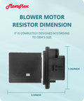 Toyota Tacoma Blower Motor Resistor For Manual AC Control Upgrade Replaces 973-582 And 87138-04050 dimensions