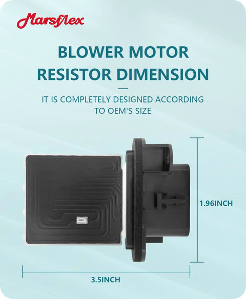 Toyota Tacoma Blower Motor Resistor For Manual AC Control Upgrade Replaces 973-582 And 87138-04050 dimensions
