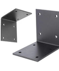 Six Pack Steel T Brackets For Wood Heavy Duty Mending Plates, black T plate bracket, six and a half inch size, four mm thick