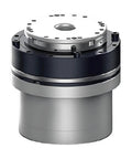 TEN-HIGH hollow harmonic servo motor with integrated robotic joint module, silver/black finish