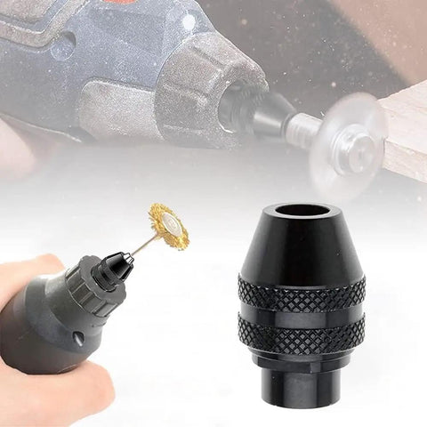 3-Pack Quick Change Multipro Keyless Chuck For Rotary Tools 1/32 Inch To 1/8 Inch Shank Compatibility with Dremel in use