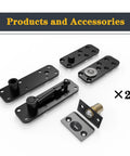 Rugged Heavy Duty Stainless Steel Hidden Door Pivot Hinge System For Wood And Cabinet Doors 360 Degree Rotation Invisible Hinges Black