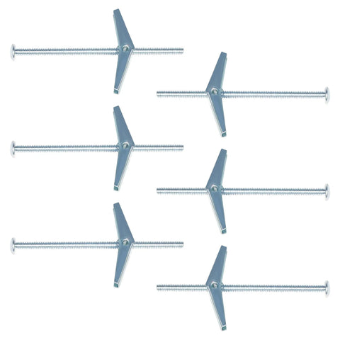 1/8 Inch Toggle Bolts For Drywall Kit With 60 Metal Anchors And Screws, Butterfly Toggle Anchors For Ceiling And Hollow Walls