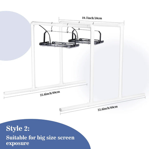 Two Pack 50W LED UV Exposure Light For Screen Printing And Cyanotypes with stands and hooks for large screen setup