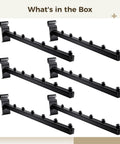 6 Pack Gridwall Hooks Black Waterfall Wall Mount Accessories With 6 Ball Design for display and space management