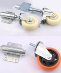 Heavy Duty Spring Loaded Gate Caster Wheel Retractable Shock Absorbing Swivel Roller For Garden Fences And Wood Gates. Features a 100mm tire.