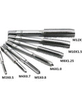 Eight Piece Metric Thread Taps Set With Adjustable Tap Wrench For Hand Tapping M3 Through M12 High Speed Steel Taps.