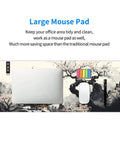 Ultra Smooth Large Mouse Pad Desk Mat for Gaming and Work, XL Extended Keyboard Mat With Non Slip Rubber Base, 31.5 by 11.8 Inches, home office setup with laptop and mouse
