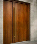 Long Stainless Steel Push Pull Door Handle For Home And Office Two Sided Access Glass Shower Barn And Storefront Doors 60 Inch Brass Gold Round Elite Model Modern Contemporary on wood door