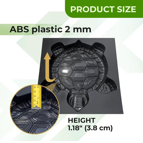 Turtle Stepping Stone Mold For Garden Concrete Pavers Reusable DIY Tortoise Mold For Cement Turtle Garden Path Form, ABS Plastic