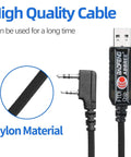 FTDI USB Programming Cable For Ham Radio With Original FTDI Chip Nylon Braided USB Lead Plug And Play