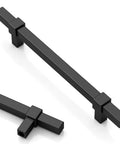 Tough As Nails Matte Black 5 Inch Kitchen Cabinet Pulls Solid Zinc Drawer Knobs Rust Resistant Cabinet Hardware view from above