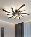 Plug-in ceiling fans with lights and remote,low profile 3 colors Dimming in modern room setting with remote control.