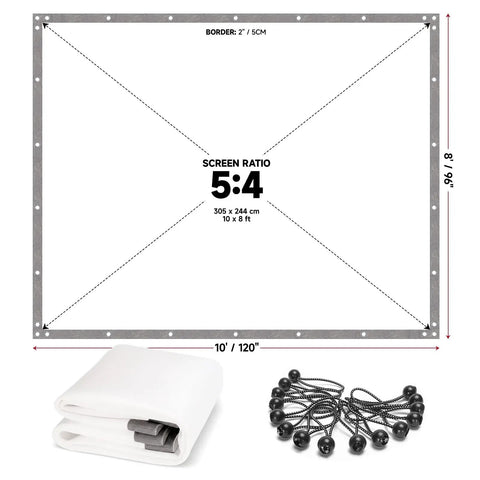 Indoor Golf Impact Screen With Triple-Layer Design For Home And Garage Training, 10 by 8 feet setup, grommet holes and bungee cords