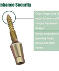 Tamper Resistant Door Hinge Screws Pack Of 10 visible with text highlighting enhanced security features