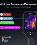 B10 Pro Grade Thermal Imaging Camera with 320 by 240 Super IR Resolution and 3.2-inch LCD displaying temperature measurement.