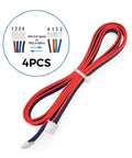 Two Phase XH2.54 4 Pin To 6 Pin Motor Cable For Nema 42 Stepper Motors And 3D Printer Parts, 4pcs red and black wiring