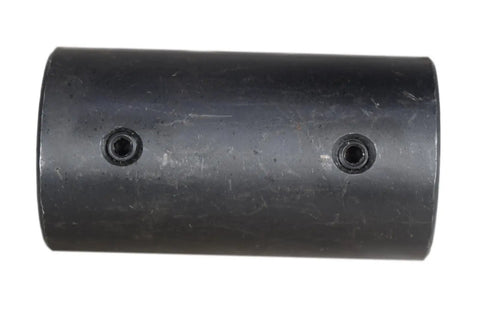 Super Tough 3/4 Inch Keyed Solid Shaft Coupler With Set Screws And Keyway Built From C1018 Mild Steel With Black Oxide Finish Great For Reliable Connections In Motors Pumps And Industrial Equipment, black oxide shaft coupler with set screws