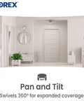 Indoor WiFi Security Camera With Pan And Tilt 4MP HD Sensor showcasing 360 Degree Coverage feature in a modern living room.