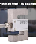 Heavy Duty Built Tough Load Cell Sensor Providing Straight Up Precision Weighing Output For Industrial Mixing Stations And Batching Systems With Zero Hassle Setup, 100kg capacity, stainless steel design.