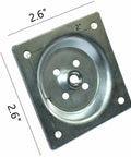Level Up Your Home Decor With This Legit Heavy Duty Furniture Leg Mounting Hardware Kit Featuring 5/16-18 Thread Plates Sturdy Hanger Bolts And Zero Sweat Assembly For Couch Chair Ottoman Restoration Projects - metal mounting plate measuring 2.6 x 2.6 inches.