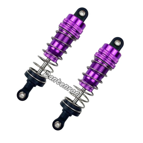 Oil Filled Metal RC Shock Absorber Upgrade Kit For 1 14 Scale WLtoys Buggy 144001 124018 124019 Suspension Replacement Parts Four Piece Set In Purple For Smoother Travel And Better Handling