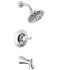 Esato 14 Series Single-Handle Tub and Shower Trim Kit Chrome Finish with Valve Included H2Okinetic PowerDrench Rain Spray