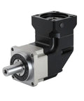 Right Angle Planetary Gearbox Built Different 90 Degree Reducer For Servo And Stepper Motors, aluminum and steel construction, compact design.