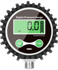 Uharbour digital tire pressure gauge with 1/4 in NPT bottom connector and rubber protector, 5-200 psi