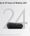 Portable Bluetooth Speaker With Up To 24 Hours Of Battery Life, Water Resistant, Apple And Android Compatible, Matte Black speaker