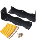 Heavy Duty Carbon Steel Floating Shelf Bracket With Rust-Proof Frosted Black Coating and mounting hardware