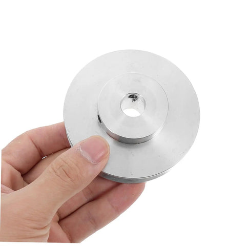 Heavy Duty Aluminum V Belt Pulley With V Groove Web Sheave For Industrial Motor Drives And Shop Floors held in hand.